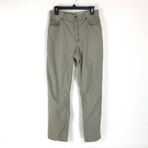 Eddie Bauer High Rise Twill Pants Women's Size 8 Beige 100% Cotton Casual Chino